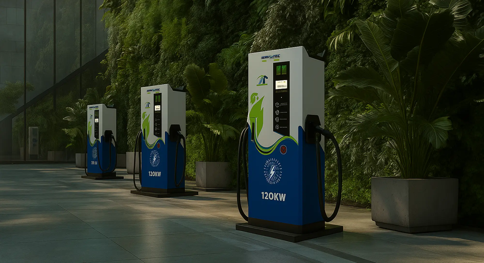 EV charger installation at a commercial site in Kerala